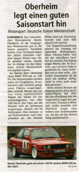 Oberheim legt guten Saisonstart hin